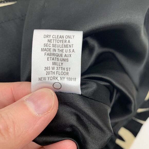 Milly New York Sz 4 Dress Y2K Zebra Animal Print Velvet Sleeveless Sheath Black - Picture 6 of 16